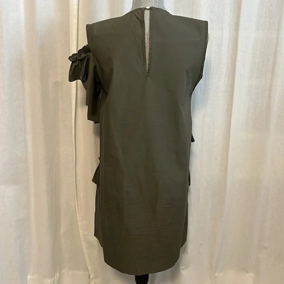 Cotton Dress Frill Detail Made In Italy, Size M - Picture 5 of 9